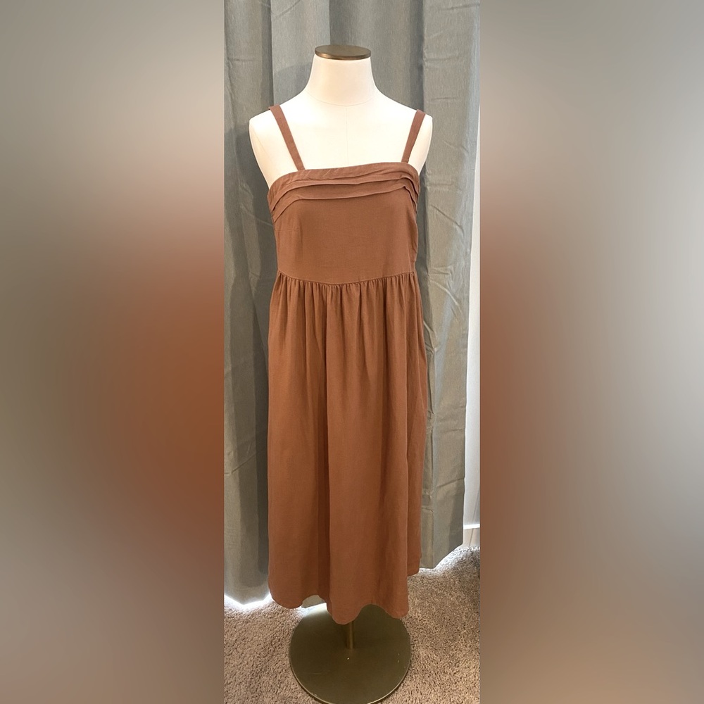 Joie linen aline midi dress
